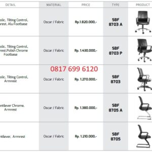 Kursi Kantor Chairman Ecos SBF 8703 A, SBF 8703 P, SBF 8703, SBF 8705 A, SBF 8705