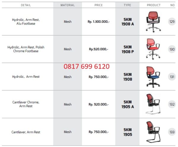 Kursi Kantor Chairman Ecos SKM 1908 A, SKM 1908 P, SKM 1908, SKM 1905 A, SKM 1905