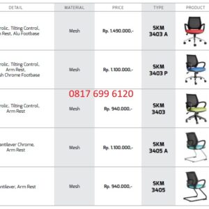 Kursi Kantor Chairman Ecos SKM 3403 A, SKM 3403 P, SKM 3403, SKM 3405 A, SKM 3405