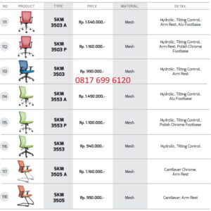 Kursi Kantor Chairman Ecos SKM 3503 A, SKM 3503 P, SKM 3503, SKM 3553 A, SKM 3553 P, SKM 3553, SKM 3505 A, SKM 3505