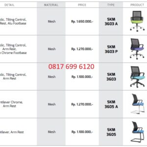 Kursi Kantor Chairman Ecos SKM 3603 A, SKM 3603 P, SKM 3603, SKM 3605 A, SKM 3605