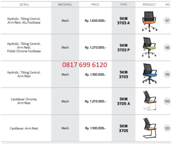 Kursi Kantor Chairman Ecos SKM 3703 A, SKM 3703 P, SKM 3703, SKM 3705 A, SKM 3705