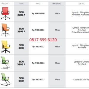 Kursi Kantor Chairman Ecos SKM 3803 A, SKM 3803 P, SKM 3803, SKM 3805 A, SKM 3805