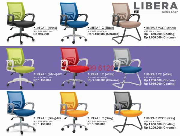 Kursi Kantor Donati Libera1-Libera1C-Libera3VCOT-Libera1LW-Libera1C-Libera3VC-Libera1LG-Libera1C-Libera3VCOT
