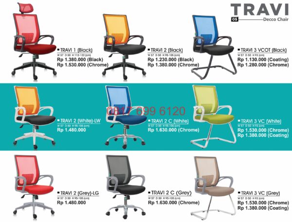Kursi Kantor Donati Travi1-Travi2-Travi3VCOT-Travi2-Travi2C-Travi3VC-Travi2LG-Travi2C-Travi3VC