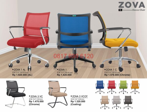 Kursi Kantor Donati Zova1AL-Zova1-Zova1C-Zova3VC-Zova3VCOT
