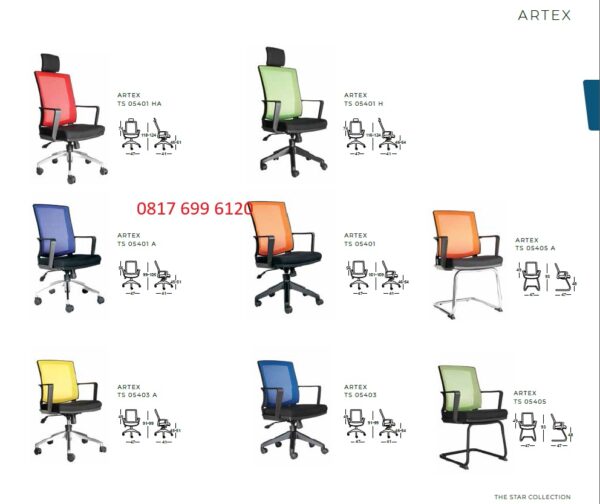 Kursi Kantor Chairman ARTEX TS - 05401 HA, TS - 05401 H, TS - 05401 A, TS - 05401, TS - 05403 A, TS - 05403, TS - 05405 A, TS - 05405