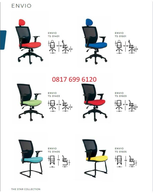 Kursi Kantor Chairman ENVIO TS - 01401, TS - 01403, TS - 01405, TS - 01501, TS - 01503, TS - 01505