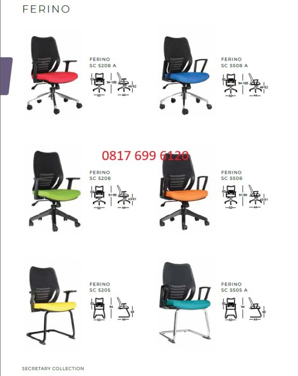 Kursi Kantor Chairman FERINO SC 5208 A, SC 5208, SC 5205, SC 5508 A, SC 5508, SC 5505A