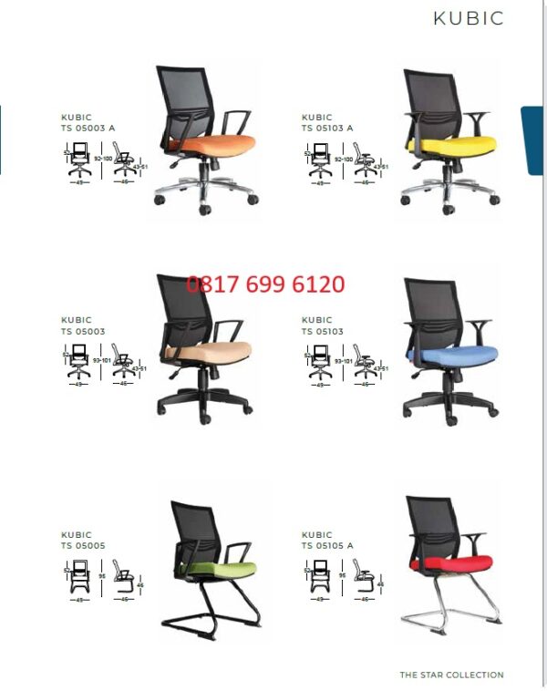 Kursi Kantor Chairman KUBIC TS - 05003A, TS - 05003, TS - 05005, TS - 05103 A, TS - 05103, TS - 05105 A