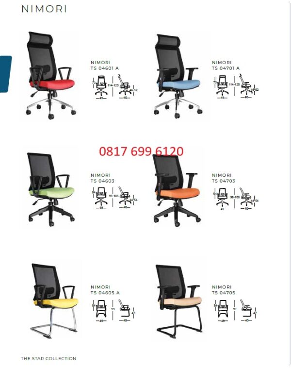 Kursi Kantor Chairman NIMORI TS - 04601 A, TS - 04603, TS - 04605 A, TS - 04701 A, TS - 04703, TS - 04705