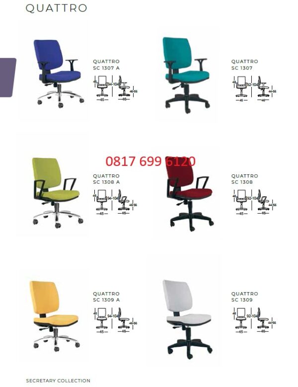 Kursi Kantor Chairman QUATTRO SC-1307 A, SC-1307, SC-1308 A, SC-1308, SC-1309 A, SC-1309