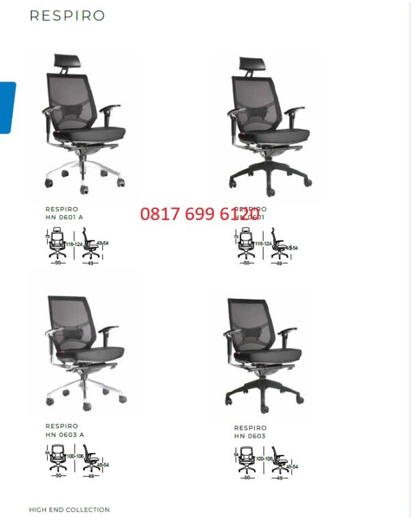 Kursi Kantor Chairman RESPIRO HN - 0601 A, HN - 0601, HN - 0603 A, HN - 0603