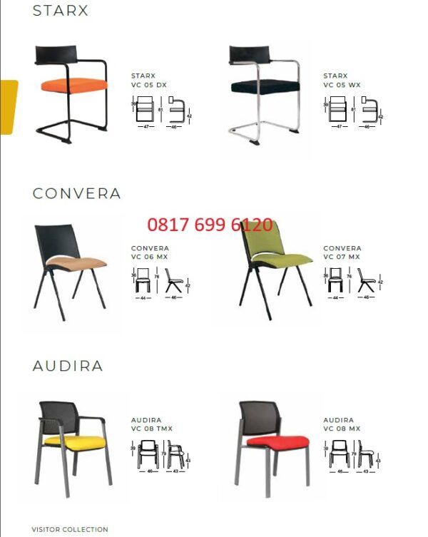 Kursi Kantor Chairman STARX VC - 05 DX, VC - 05 WX & CONVERA VC - 06 MX, VC - 07 MX & AUDIRA VC - 08 TMX, VC - 08 MX