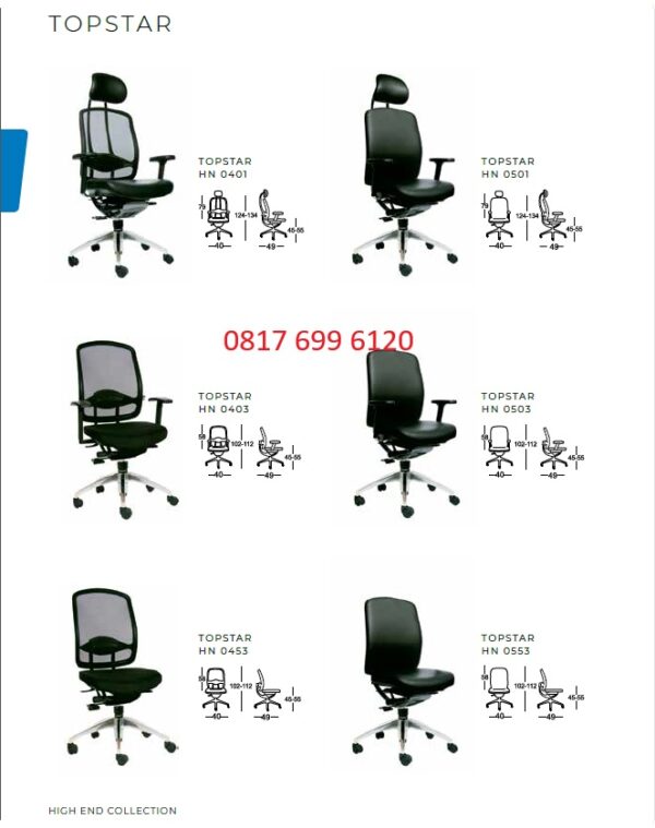 Kursi Kantor Chairman TOPSTAR HN - 0401, HN - 0403, HN - 0453, HN - 0501, HN - 0503, HN - 0553