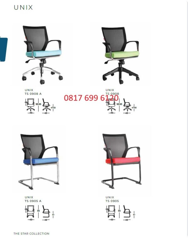 Kursi Kantor Chairman UNIX TS - 0908 A, TS - 0908, TS - 0905 A, TS - 0905