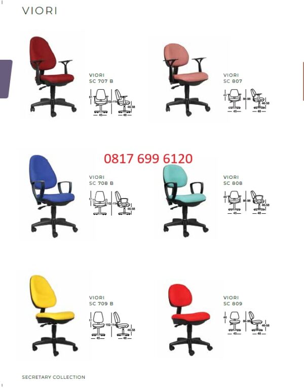 Kursi Kantor Chairman VIORI SC-709B, SC-708B, SC-707B, SC-809, SC-808, SC-807