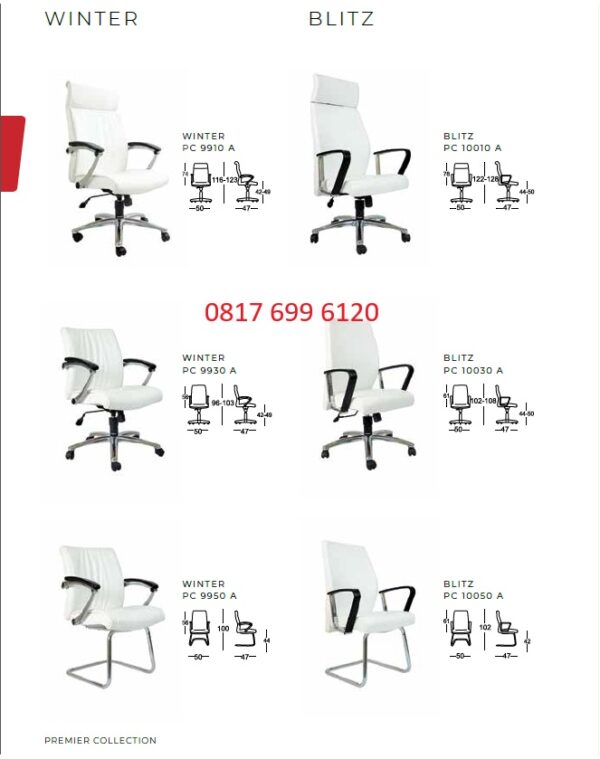 Kursi Kantor Chairman WINTER PC - 9910 A, PC - 9930 A, PC - 9950 A & BLITZ PC - 10010 A, PC - 10030 A, PC - 10050 A