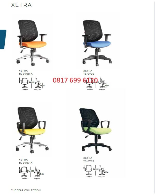 Kursi Kantor Chairman XETRA TS - 0708 A, TS - 0708, TS - 0707 A, TS - 0707