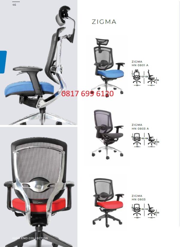 Kursi Kantor Chairman ZIGMA HN - 0801 A, HN - 0803 A, HN - 0803