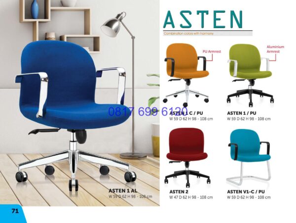 Kursi Kantor Donati Asten 1 AL | Asten 1 PU | Asten 2 | Asten V1 CPU