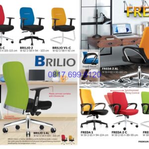 Kursi Kantor Donati Brilio 1 C | Brilio 2 | Brilio V1-C | Brilio 1 AL | Freda 1 | Freda 2C | Freda V 2C