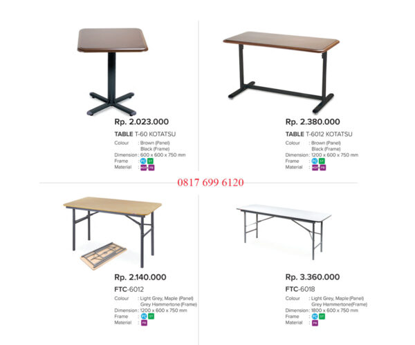 Coffee Table/Cafe Table/Folding Table Chitose Table T-60 Kotatsu#Table T-6012 Kotatsu#FTC-6012#FTC-6018