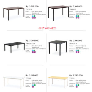 Meja Serbaguna Chitose TU-7014#TU-6012#TU-6012 LOW#TU-7575P#T-7014#T-7012