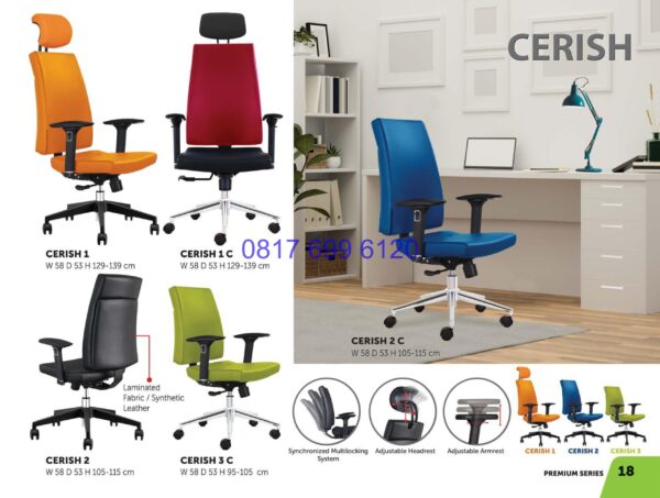 Kursi Kantor Donati Cerish 1 | Cerish 1C | Cerish 2 | Cerish 3C
