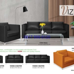 Kursi Kantor Donati CisaGlass | Vizen 1 Seater | Vizen 2 Seater | Vizen 3 Seater