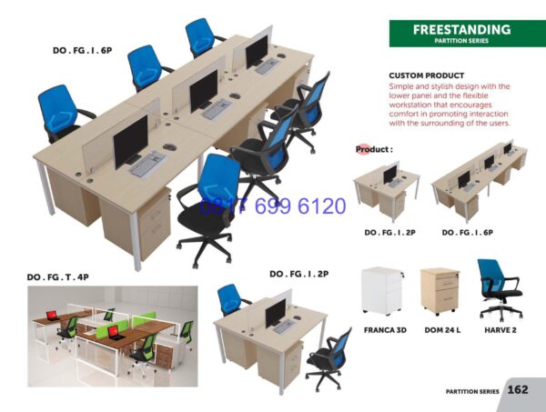 Kursi Kantor Donati DOF GI 6P | DOF GT 4P | DOF GI 2P | Franca3D | Harve2