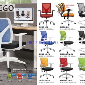 Kursi Kantor Donati Diego 1 AL | Diego 1 C | Diego V1-C | Diego 1 LWW | Diego 1 CG | Diego 1 LGG | Diego V1 CG