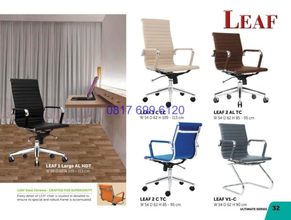 Kursi Kantor Donati Leaf 1C TC | Leaf 2AL TC | Leaf 2C TC | Leaf V1-C