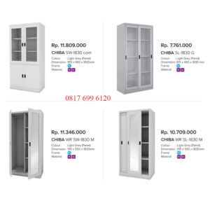 Lemari Arsip Besi Chitose CHIBA SW-1830 com#CHIBA SL-1830 G#CHIBA WR SW-1830 M#CHIBA WR SL-1830 M