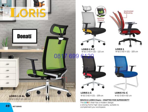 Kursi Kantor Donati Loris 1 HC | Loris 1 | Loris 1 C | Loris V1-C | Loris1HAL