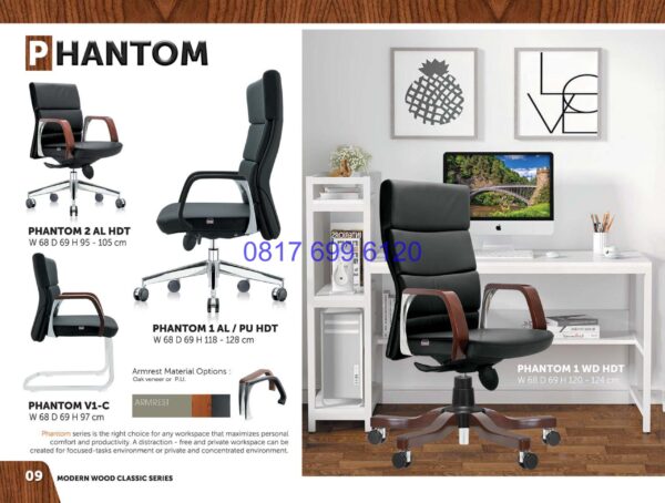Kursi Kantor Donati Phantom 2AL HDT | Phantom V1-C | Phantom 1WD HDT