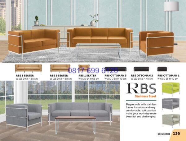 Kursi Kantor Donati RBS 3 Seater | RBS 2 Seater | RBS 1 Seater | RBS Ottoman 3 | RBS Ottoman 2 | RBS Ottoman 1