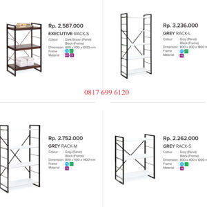 Rak Serbaguna Chitose Executive Rack-S#Grey Rack-L#Grey Rack-M#Grey Rack-S
