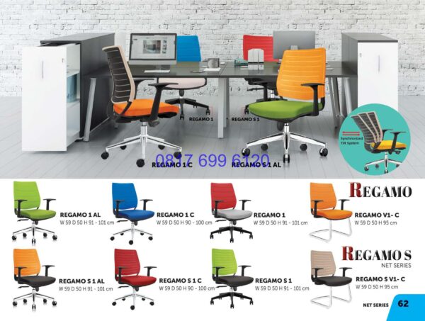 Kursi Kantor Donati Regamo 1C | Regamo S1 AL | Regamo 1 AL | Regamo 1 | Regamo V1-C | Regamo S1 AL | Regamo S1 C | Regamo S1