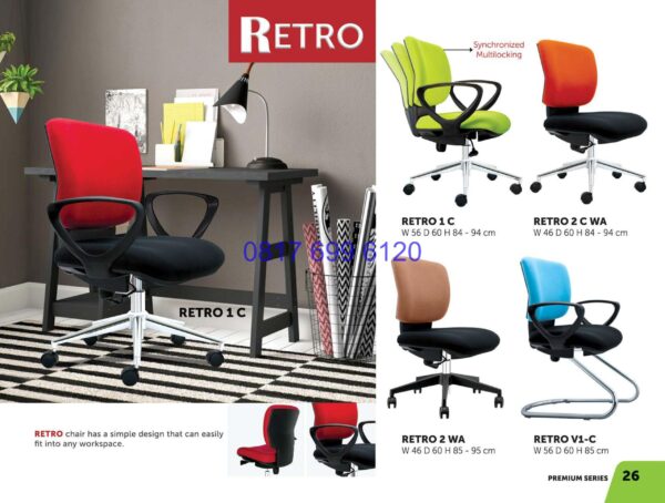 Kursi Kantor Donati Retro1C | Retro2CWA | Retro2WA