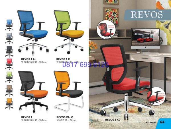 Kursi Kantor Donati Revos1AL | Revos1C | Revos1 | RevosV1C