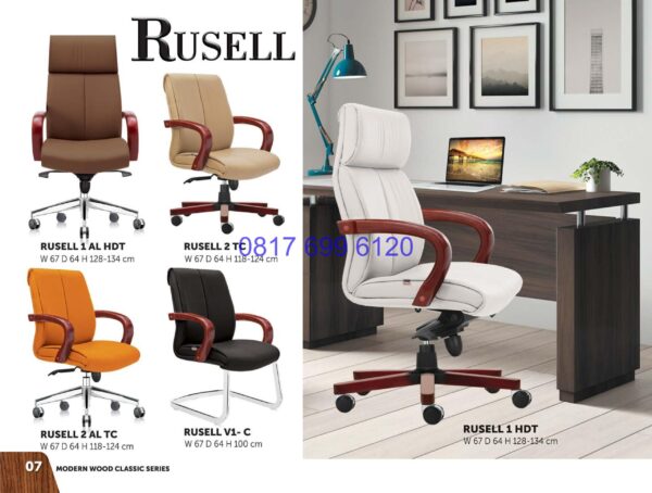 Kursi Kantor Donati Rusell 1 HDT | Rusell 1 AL HDT | Rusell 2 TC | Rusell 2 AL TC | Rusell V1-C