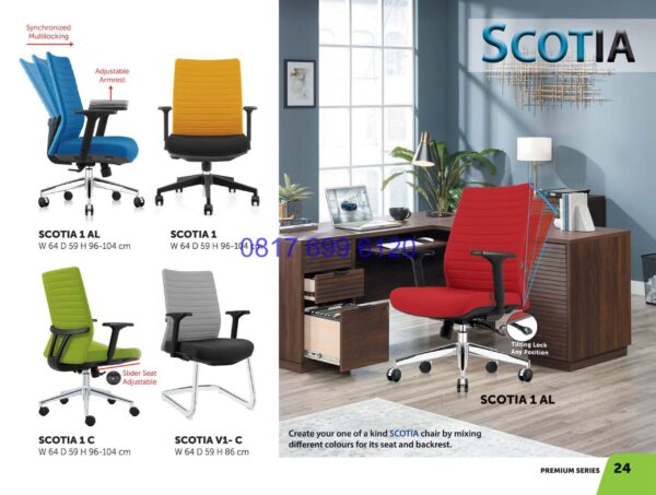 Kursi Kantor Donati Scotia1AL | Scotia1 | Scotia1C | ScotiaV1C