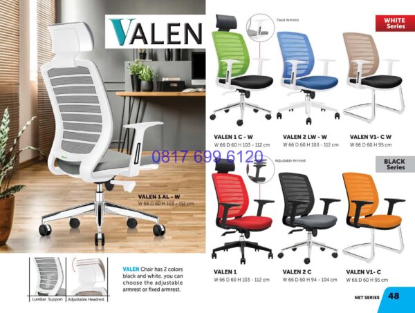 Kursi Kantor Donati Valen 1 CW | Valen 2 LWW | Valen V1 CW | Valen 1 | Valen 2C | Valen V1-C