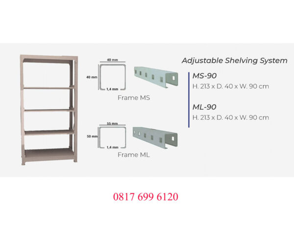 Adjustable Shelving Elite MS-90#ML-90#ML-120#ML-140#ML-160#ML-180