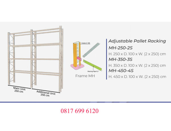Heavy Duty Pallet Racking Elite MH-250-2S#MH-350-3S#MH-450-4S