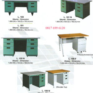 Meja Kantor Besi Lion L 103#L 101#L 101N#L 103N#L 106F#L 106N