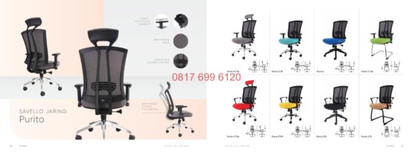 Kursi Kantor / Sekretaris / Manager / Direktur Savello Purito HT1A#Purito LT1P#Purito L#Purito VT1A#Purito HTOA#Purito LTOP#Purito LTO#Purito VTO