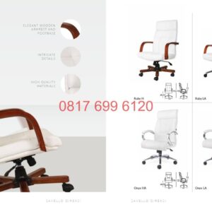 Kursi Kantor / Sekretaris / Manager / Direktur Savello Ruby H#Ruby LA#Ruby V#Ruby VA#Onyx HA#Onyx  LA#Onyx L#Onyx VA