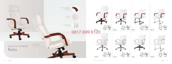 Kursi Kantor / Sekretaris / Manager / Direktur Savello Ruby H#Ruby LA#Ruby V#Ruby VA#Onyx HA#Onyx  LA#Onyx L#Onyx VA